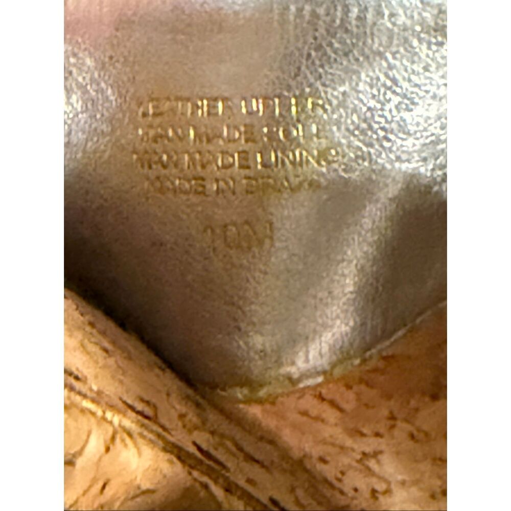 Gianni Bini yellow cork heels slide sandals size 10M - Picture 8 of 9